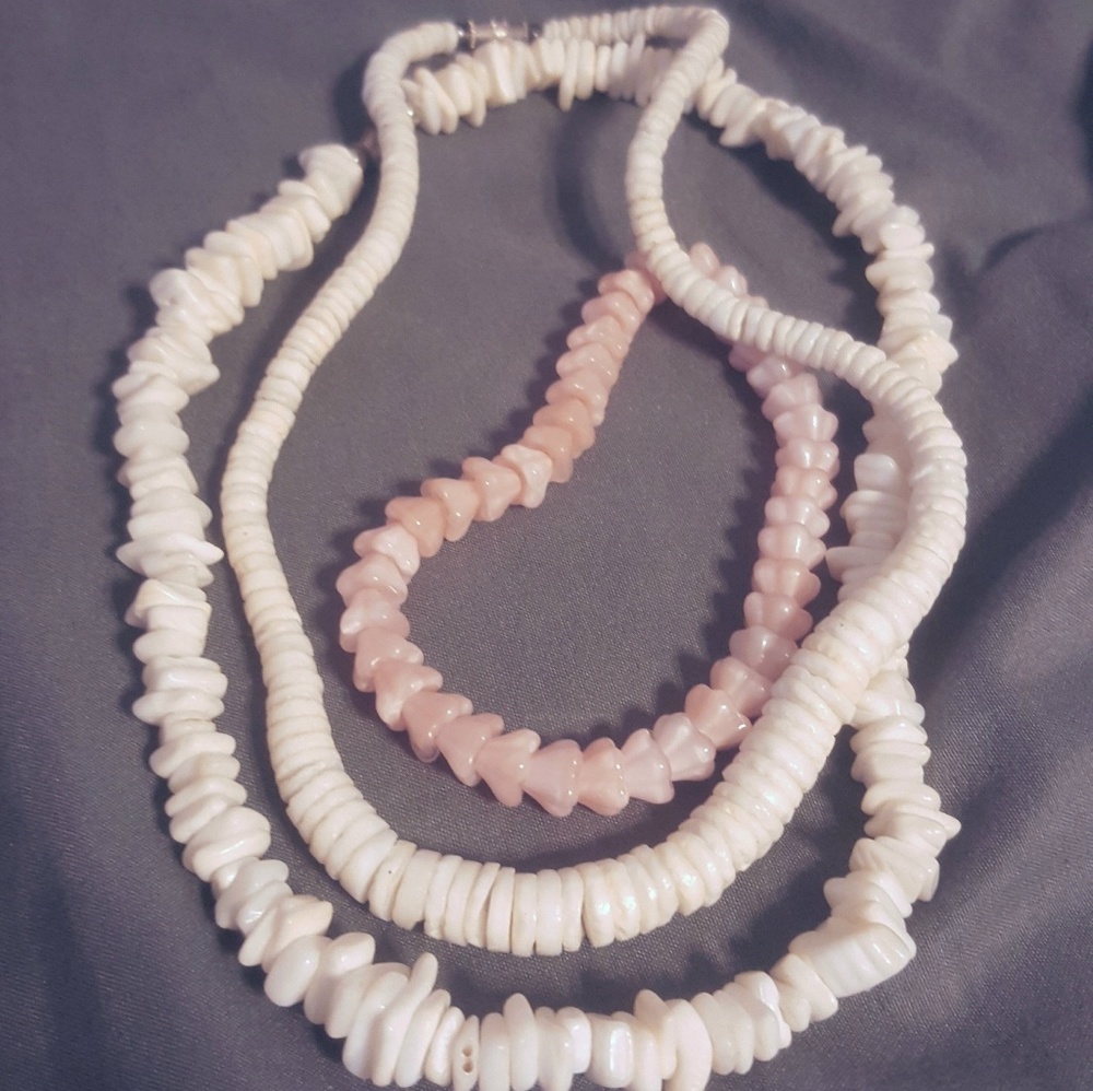Puka Shell necklaces and bracelet